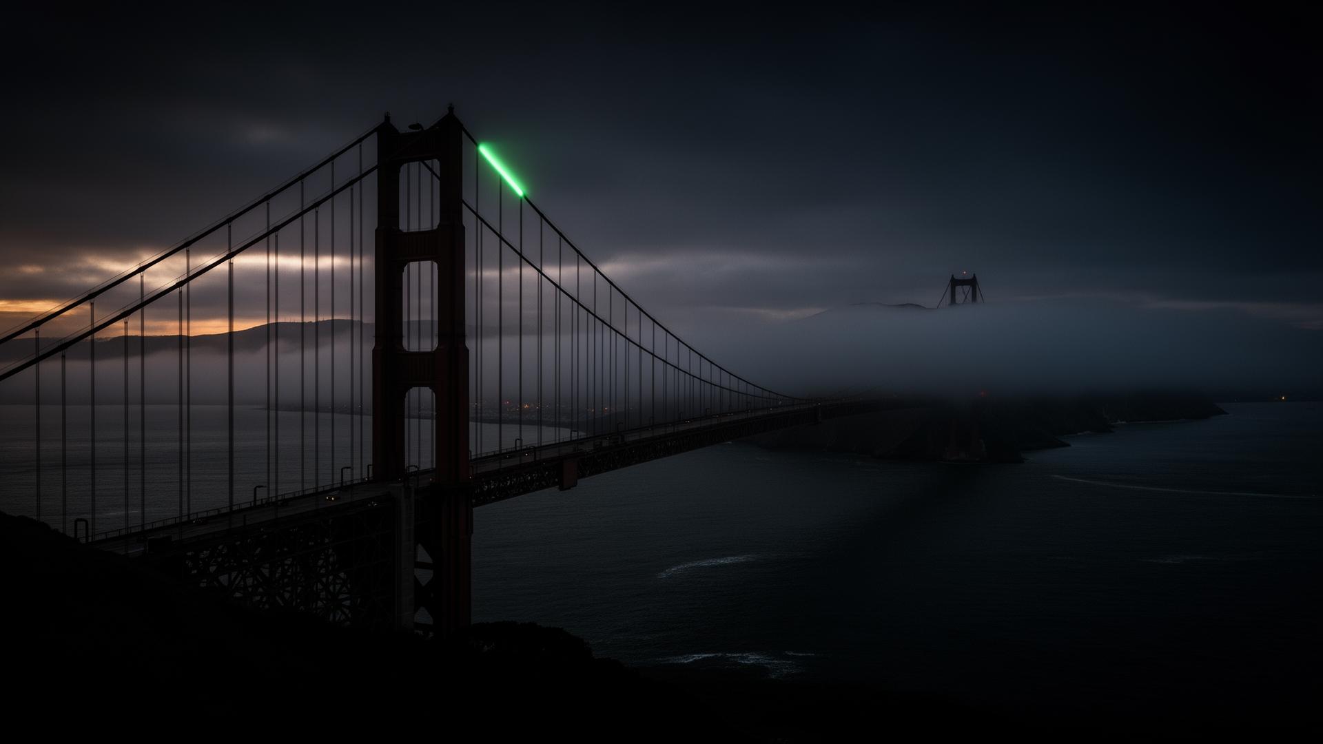 Golden Gate Bridge at dusk — Sam Adam's Electric serves the Bay Area